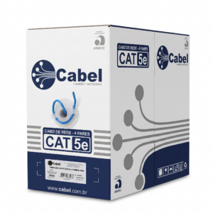 Cabo UTP 4PX24 AWG Cat5E Azul Cabel Cx 305m